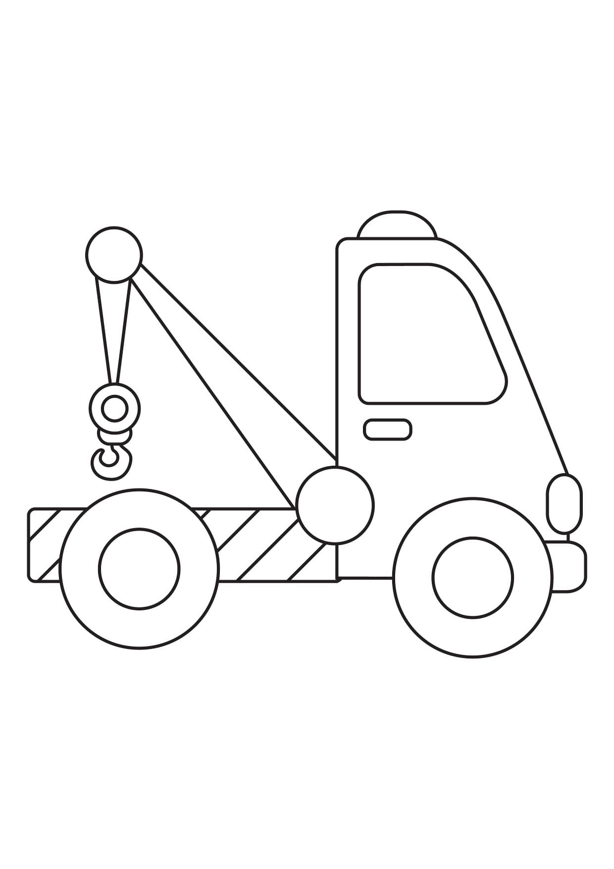 Стоковые векторные изображения по запросу Coloring book tow truck