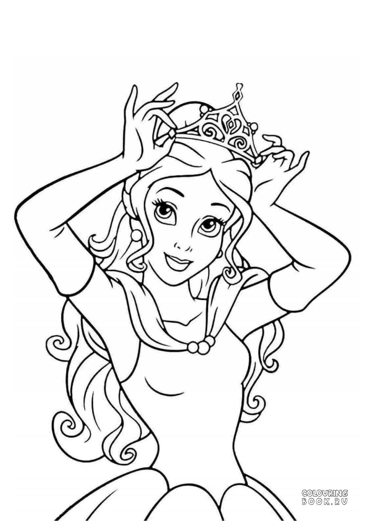 Раскраски - Раскраски для девочек - Принцессы Диснея (Disney Princess) | MirChild