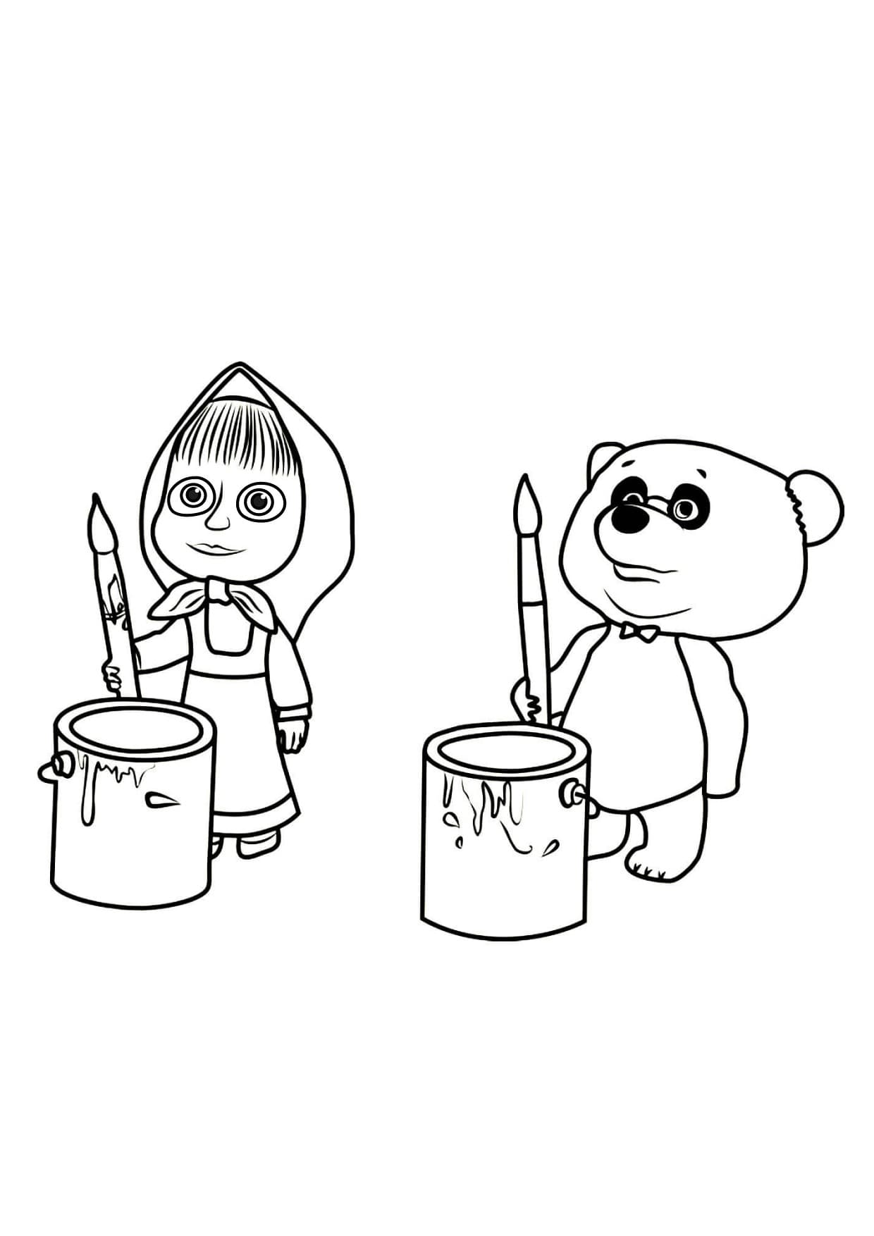 Раскраска Маша и Медведь Грибной дождик купить по цене руб. в интернет-магазине Детмир